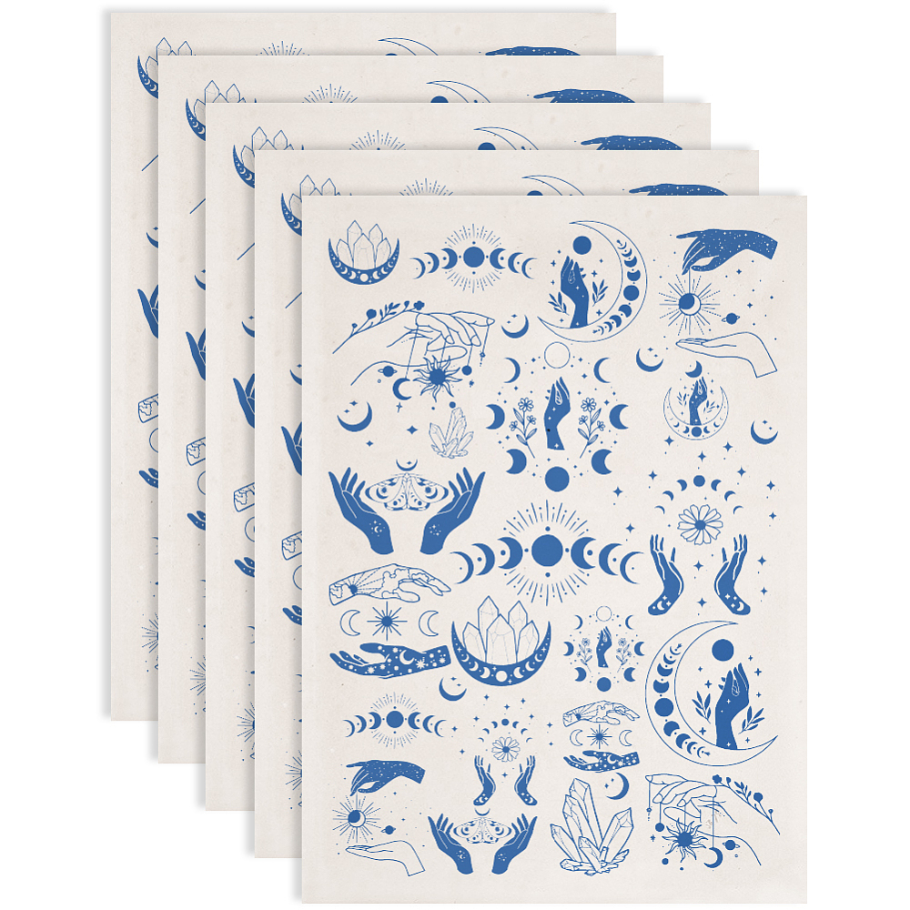 5 pc Paper Ceramic Decals Pottery Ceramics Clay Transfer Paper ...