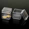 thumbnail image 1 of 5 pc Polystyrene Plastic Bead Containers Cube Clear 4x4x4cm Plastic, 1 of 1