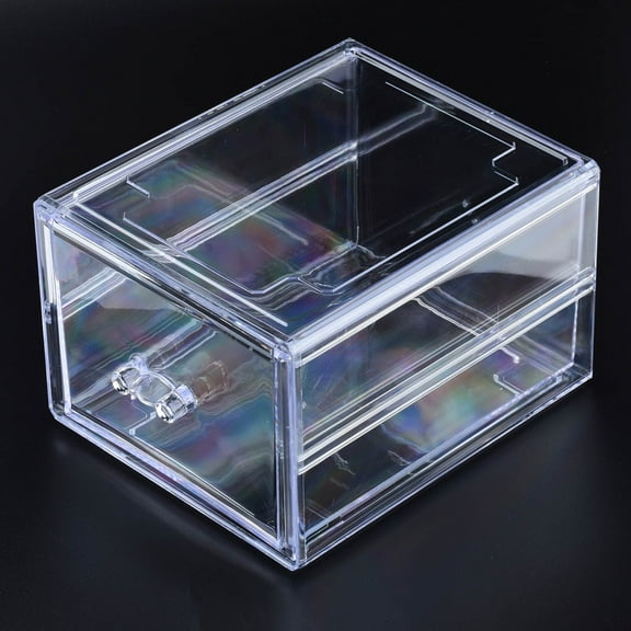 5 pc Polystyrene Plastic Bead Storage Containers Rectangle Drawer Clear 19.4x15.2x11.5cm