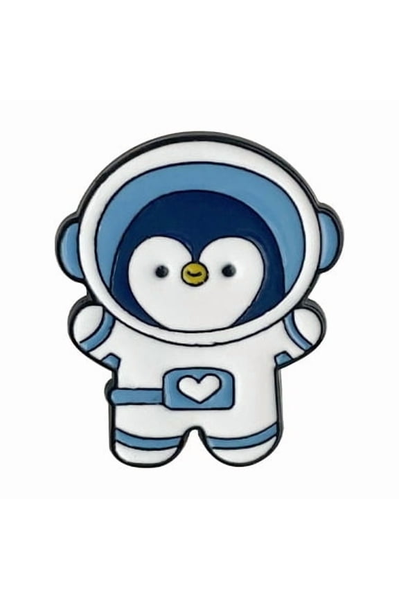 5 pc Spaceman Enamel Pin Alloy Brooch for Backpack Clothes Penguin 30x25mm