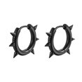 thumbnail image 1 of 5 pc Stainless Steel Hoop Earrings for Men Rivet Black 16x21mm, 1 of 1