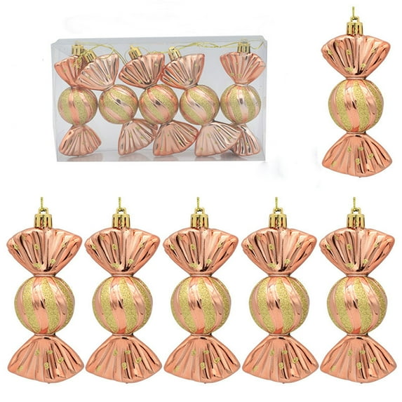 5 pc Sweet Candy Drop Christmas Ball Ornament Indoor/Outdoor Christmas Tree Decoration Fall Wedding Birthday Halloween Thanksgiving Christmas Holiday Decor
