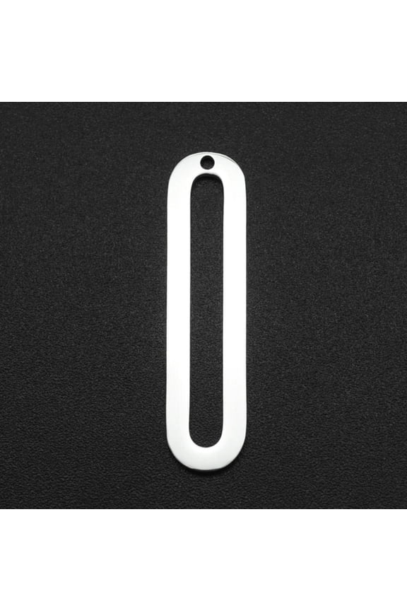 5 pc Tarnish Resistant 201 Stainless Steel Open Back Bezel Pendants For DIY UV Resin Epoxy Resin Pressed Flower Jewelry Oval Laser Cut Stainless Steel color