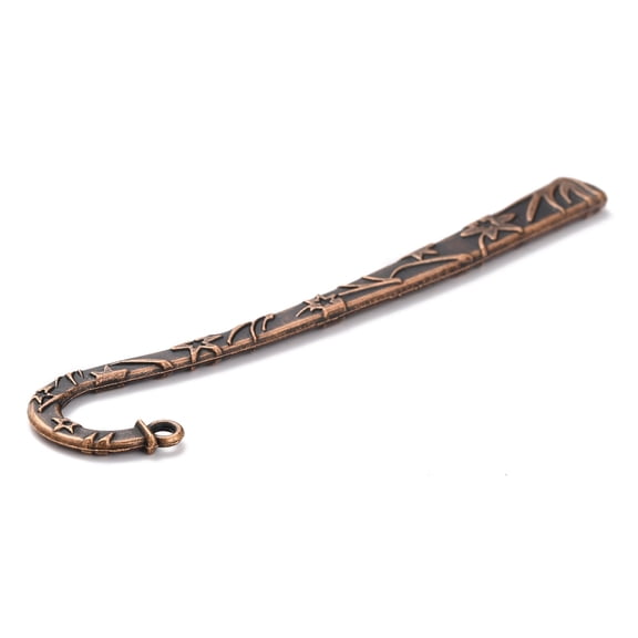 5 pc Tibetan style Alloy Bookmarks Red Copper 120x24x3mm Hole: 3mm