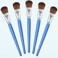 5 pcs 1 inch Mop Paint Brushes Mop Brush for Acrylic Painting Oval