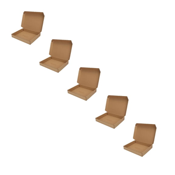 5 pcs 13 x 10 x 2 in Stackable Cardboard Boxes – Space-Saving Storage, DIY Gift & Craft Boxes, Office Organization, Party Favors, Moving & Household Use