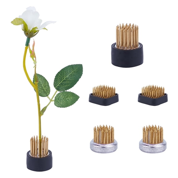 5 pcs 3 Sizes Mini Ikebana Flower Holder Square/Round Floral Arranging Pin Frog Spiky Frog Fixed Holder Tools for Plants DIY