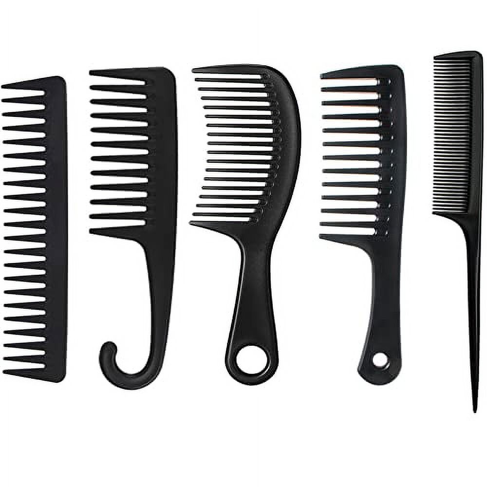 5 pcs Hair Comb Set,Wide Tooth Comb for Detangling,Fine Tooth Rat Tail