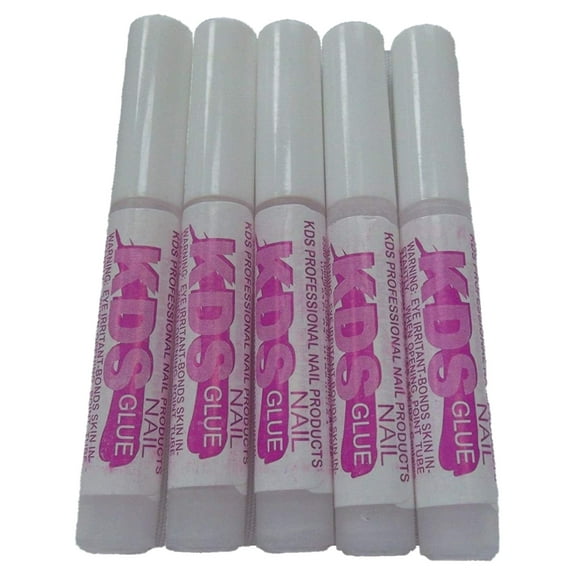 5 pcs KDS Nail Tip Glue - Adhesive Super Bond For Acrylic Nails Tips - 0.07 oz for each glue