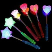 5 pcs LED Flashing light up stick Multi Color Glow Rose Wand Party Concert Favor