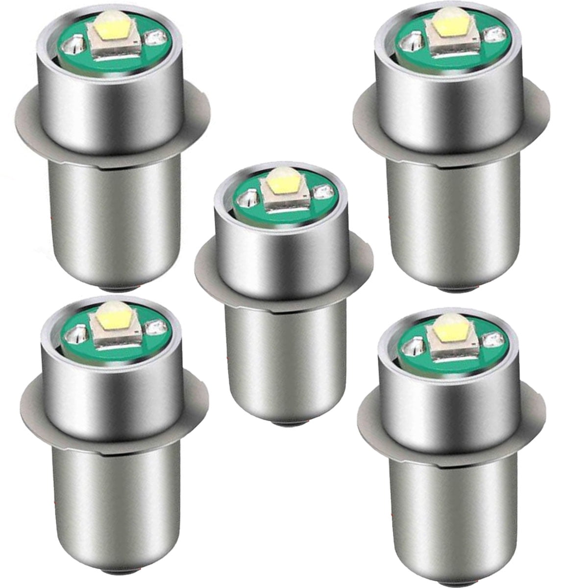 5 pcs LED Flashlights Bulb P13.5S 3W Replacement White for 5V24V