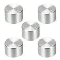 thumbnail image 1 of 5 pcs Potentiometer Knob Knurled Shaft Silver Tone Aluminum Smooth Surface Rotary Knob 20mmx13mm Volume Control Knob, 1 of 4