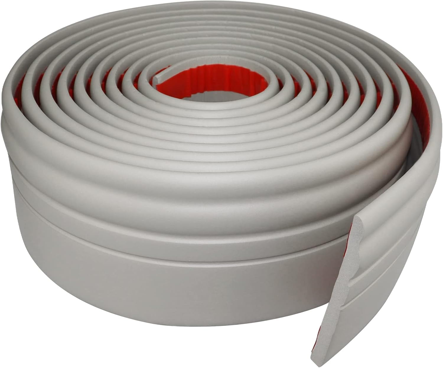 1pcs Wall Base Molding Trim Peel and Stick Rubber Baseboard Moulding 4” Wide Flexible Molding Vinyl Wall Base Cove Base (4" Wide x 16.4'  Long, Creamy White)