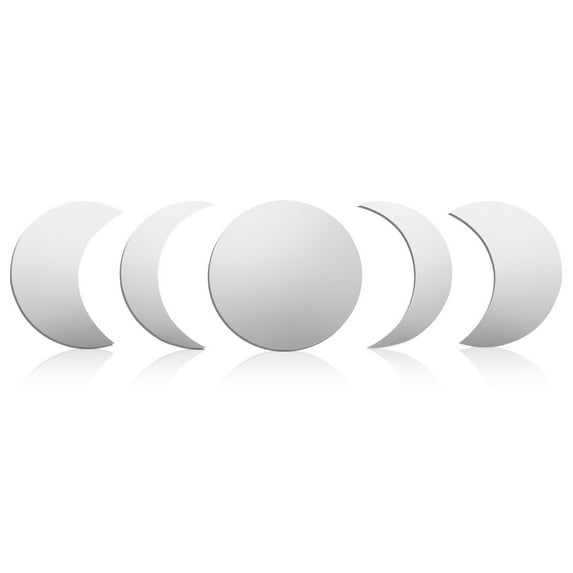 5 pcs acrylic moon phase mirror wall decoration interior design gold/silver home decoration wall decoration