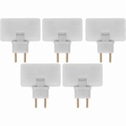 5 pcs flat contact wireless socket 180 degree rotation 1 to 3 EU socket adapter 110-250V for placement behind furniture.