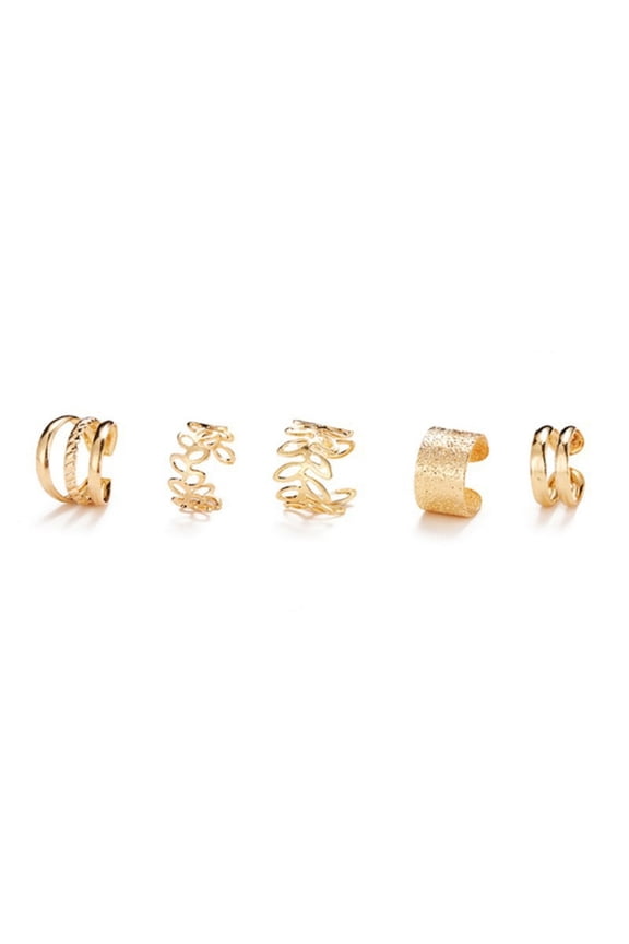 5 pcs non-pierced ear bone clip set-European and American fashion high-end jewelry-women's earrings-natural earrings earrings men's ear clips