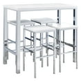 thumbnail image 1 of Natividad 5-piece Pub Height Bar Table Set White High Gloss, 1 of 11