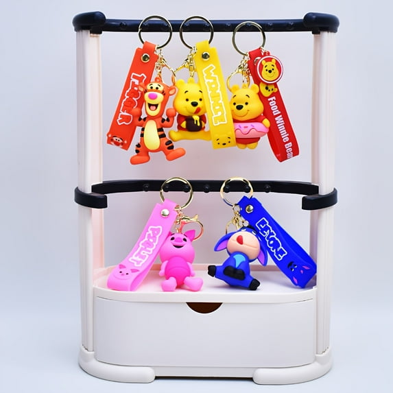 5-piece Keychain Set Cartoon Hanger Key Chain Traditional Cartoon Image ...