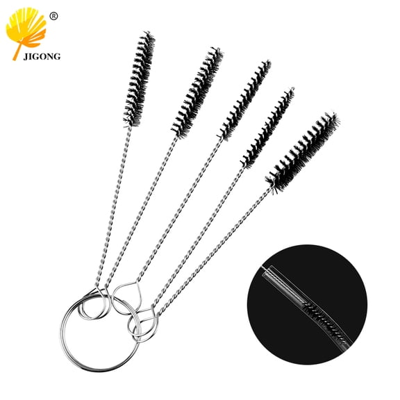 5-piece Set of Nylon Test Tube Soft Bristled Brush for Cleaning the Inner Wall of the Instrument Hole Suction Tube Small pipe