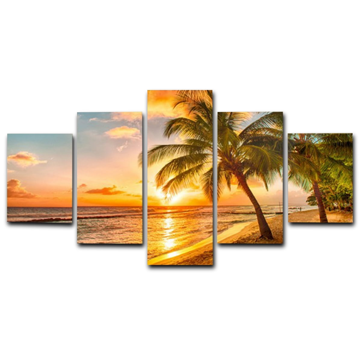 5 piece Sunset Canvas Wall Art Paintings for Living Room Canvas Print ...