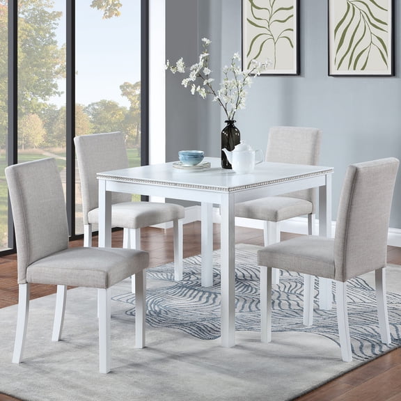 5-piece dining set - Compact and legroom - Limited space homes - Chairs tuck under table