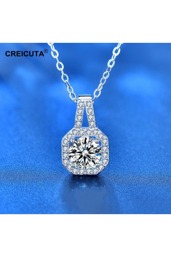5-piece pack 925 Silver Square-Cut Pendant Necklace - Elegant & Charming Wedding Jewelry, Perfect Birthday & Mother's Day Gift for Women