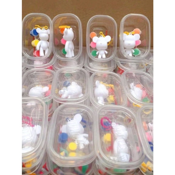 5-piece plastic bear set, creative handmade material. Suitable for the start of the school year, graduation season, party events. It is a meaningful gift for festivals.