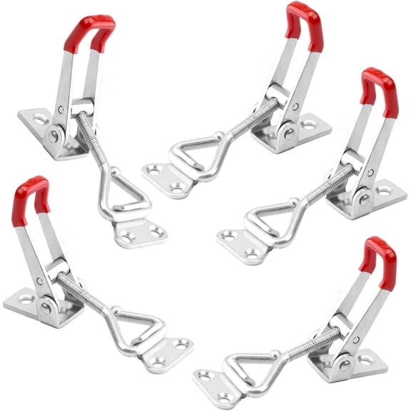 5-piece quick adjustable fixture GH-4001 shell cover equipment industrial latch pull ring mechanical door latch, manual tool quick release metal holding capacity door latch type 100kg
