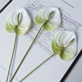 thumbnail image 1 of This 5-piece set includes artificial red palm leaf flowers with long latex stems. They can be used for decorating homes, gardens, bouquets, weddings, engagements, and parties., 1 of 2