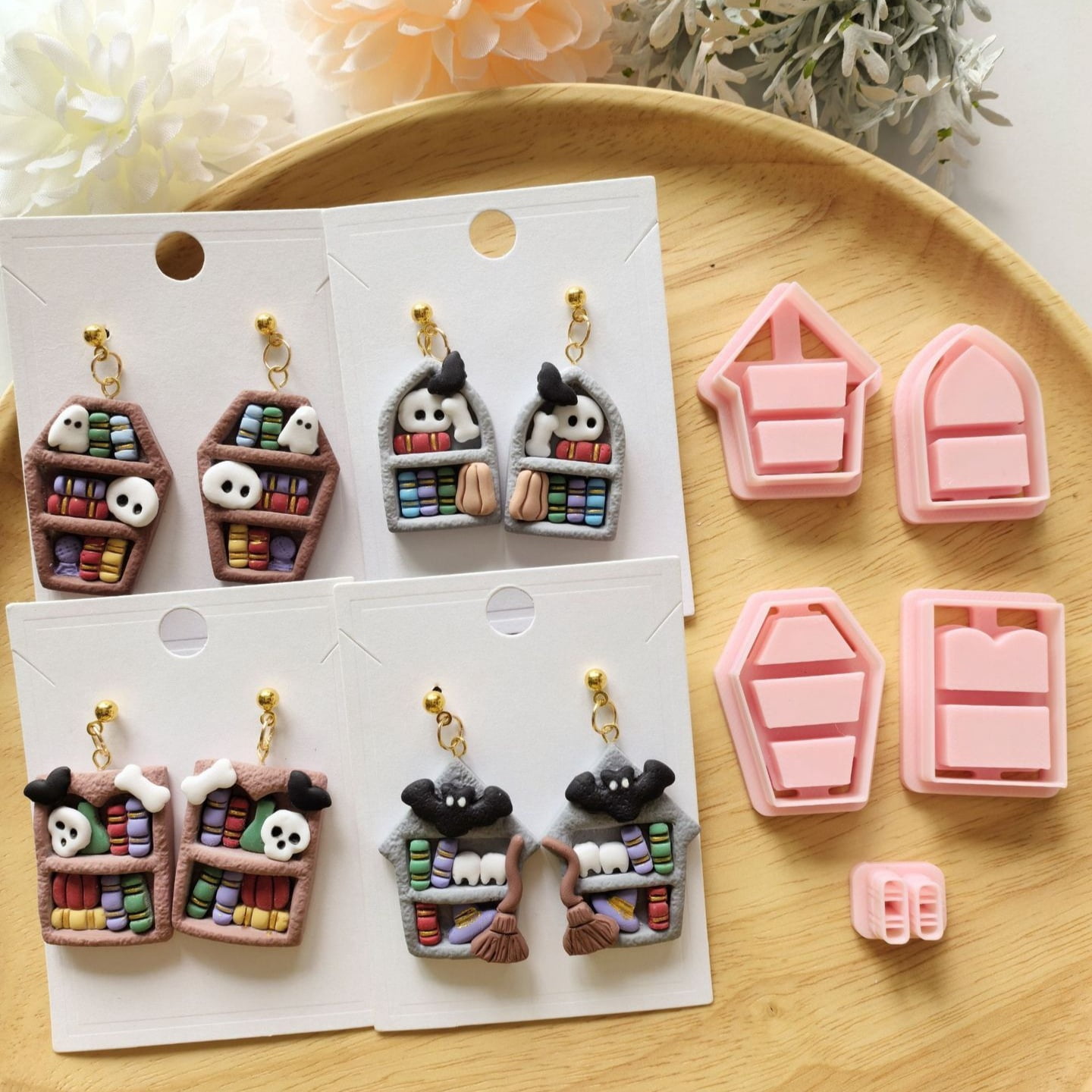 5-piece soft clay earring mold set DIY handmade jewelry making tools