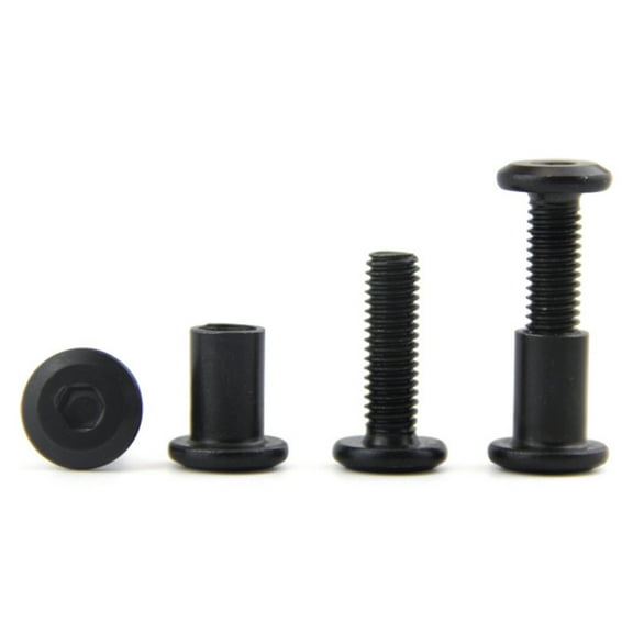 (5 pieces) Black Carbon Steel Inner Hexagon Pairs Screws, for Mechanical Processing Electrical Accessories M8X60mm.