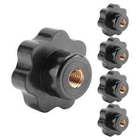 5 pieces Black star grip knobs, female thread diameter 8mm, head diameter 40mm