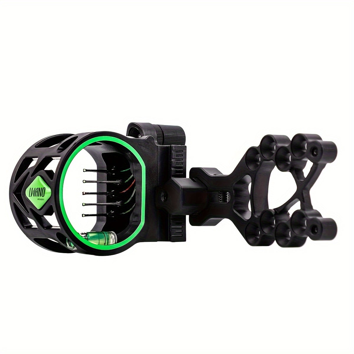 5pin bow sight with variable resistance light and flipup mounting