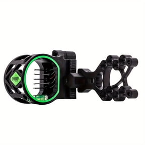 5-pin bow sight with variable resistance light and flip-up mounting design
