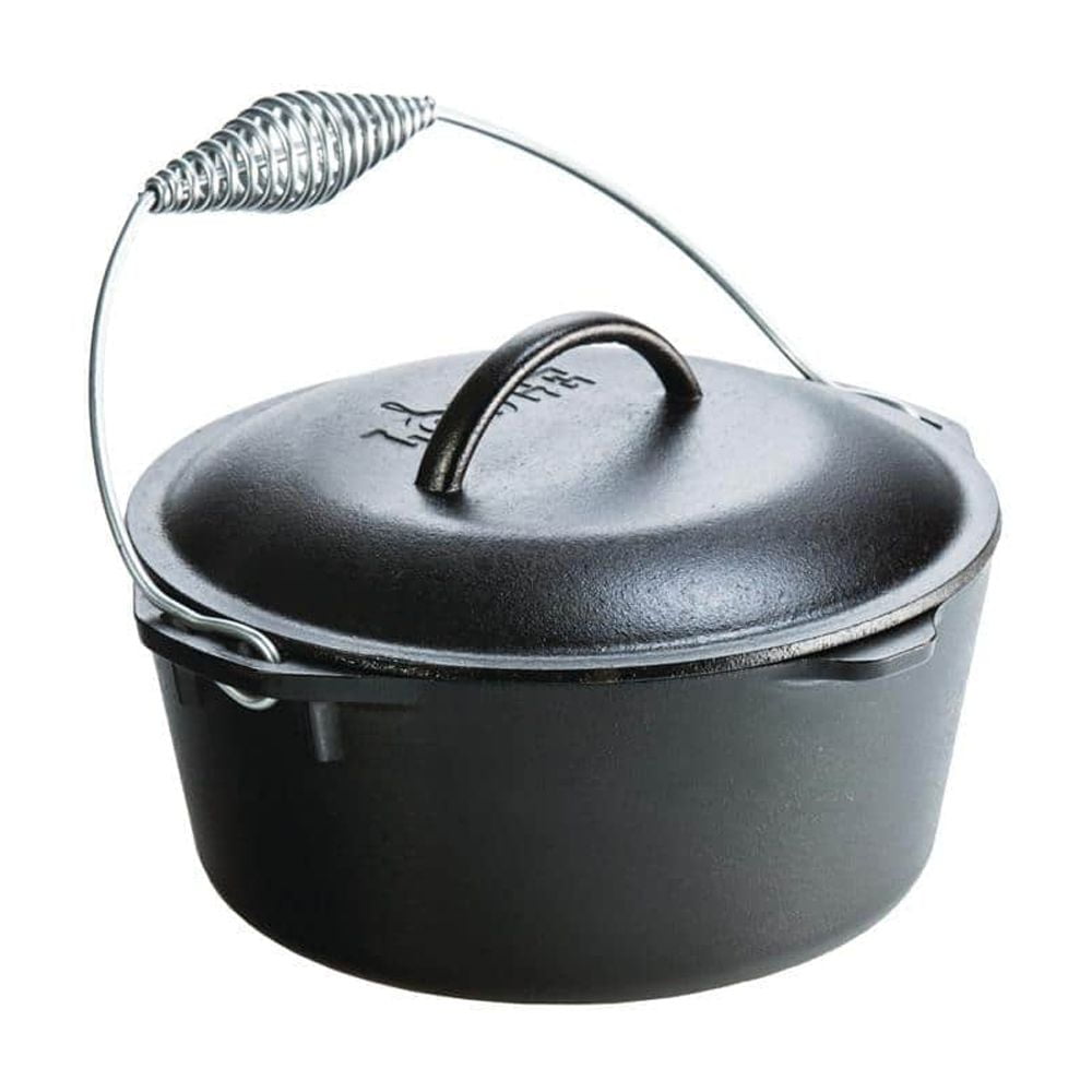 5 qt. Cast Iron Dutch Oven with Lid and Spiral Bail Handle