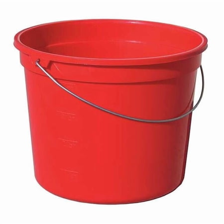 5 qt Encore Plastics 1044480 Red Utility Springform Pail with Handle