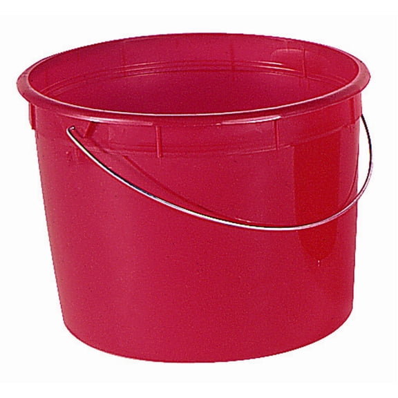 5 qt Encore Plastics 1044480 Red Utility Springform Pail with Handle