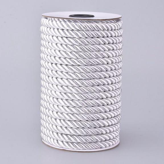 5 roll Nylon Thread for Home Decorate Upholstery Curtain Tieback Honor Cord White 8mm 20m/roll