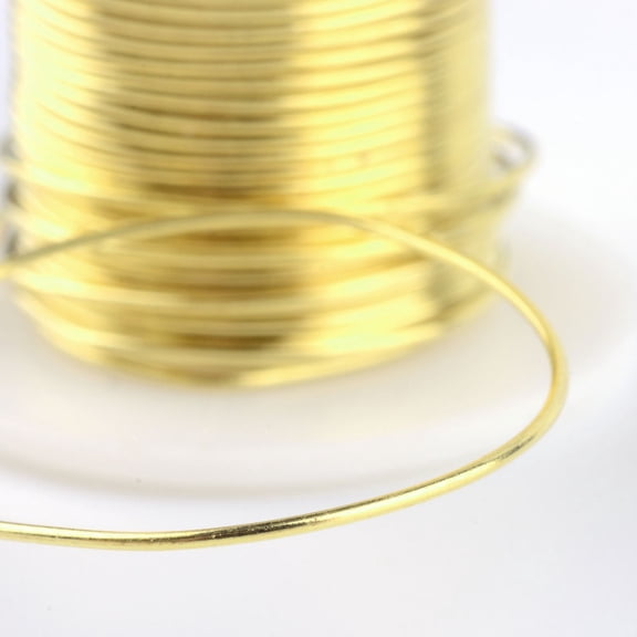 5 roll Round Copper Jewelry Wire golden 24 Gauge 0.5mm 59.05 Feet(18m)/roll