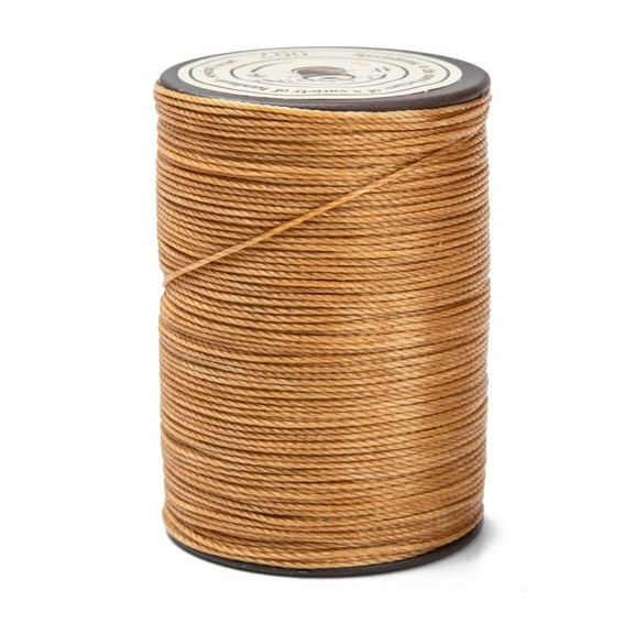 5 roll Round Waxed Polyester Thread String Micro Macrame Cord Twisted Cord for Leather Sewing Stitching Peru 0.55mm 131.23 yards(120m)/roll