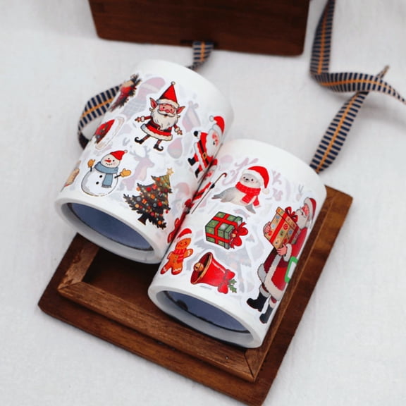 5 rolls (480 sheets/roll) Christmas Day stickers gift packaging Greeting card decoration Christmas party layout creative holiday stickers