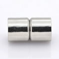 thumbnail image 1 of 5 set Column Brass Magnetic Clasps with Glue-in Ends Platinum 20x11mm Hole: 10mm, 1 of 3