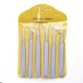 thumbnail image 1 of 5 set Tarnish Resistant Stainless Steel Beading Tweezers sets Stainless Steel color Lilac 11.7~12.5x0.9~1.05cm Packaging Size: 13.7x12.6cm 6pcs/set, 1 of 2