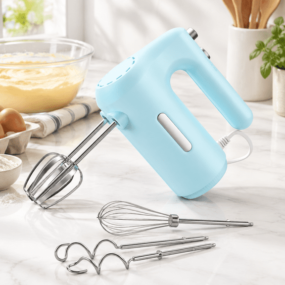 5-speed Small Hand Mixer Electric 300wpact Portable Blue