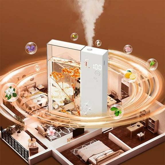 5-speed Smell Machine under $5! Yannianjz Essential Oil Diffuser Machine, 5-Speed Commercial Aroma Diffuser, 130ml Waterless Scent Diffuser, Quiet Ultrasonic for Home, Store, Hotel, Office