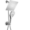 5spray 9 in. Dual Shower Head and Handheld Shower Head with Waterfall in Chrome