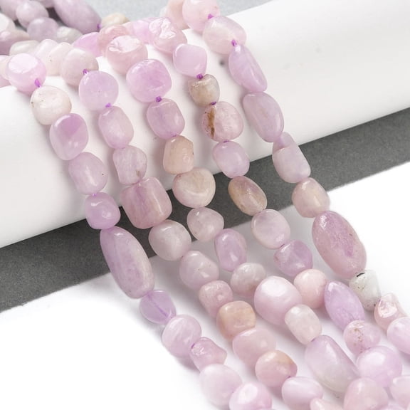 5 strand Natural Kunzite Beads Strands Nuggets Tumbled Stone 4.5~11.5x3~7x3.5~6mm Hole: 1.2mm about 48~68pcs/strand 15.35~15.94''(39~40.5cm)