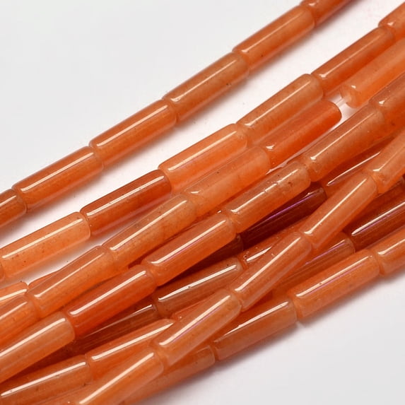 5 strand Natural Red Aventurine Column Beads Strands 13~14x4~5mm Hole: 1mm 29pcs/strand 15.7 inch