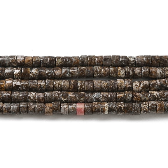 5 strand Natural Snowflake Obsidian Beads Strands Disc Heishi Beads 3x2~2.5mm Hole: 0.9mm 180~182pcs/strand 15.04~15.16''(38.2~38.5cm)