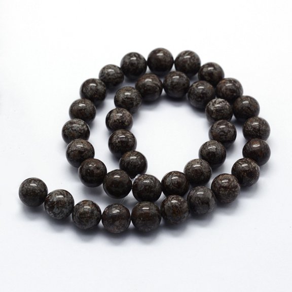 5 strand Natural Snowflake Obsidian Beads Strands Round 4mm Hole: 0.6mm about 95pcs/strand 14.76 inch(37.5cm)